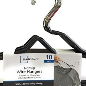 Mainstays Nonslip heavy wire Clothes Hangers, 10 count black
