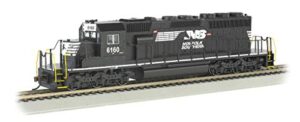 bachmann trains emd sd40-2 dcc ready diesel locomotive norfolk southern #6160 (thoroughbred) - ho scale, prototypical black