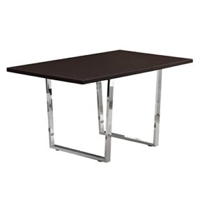 monarch specialties dining table, 59"l x 35.5"d x 30.25"h, cappuccino