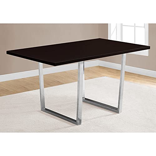 Monarch Specialties Dining Table, 59"L x 35.5"D x 30.25"H, Cappuccino