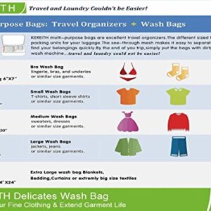 3Pack Delicate Bra Washing bag, Intimates Laundry Bag Lingerie Laundry Bags for Washing Machine & Dryer - Large Size - lingerie Bra Saver Bag by KEREITH (3pack white bra bag)