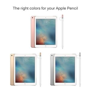 Apple Pencil Replacement Cap- Tranesca Aluminum Replacement Cap for Apple Pencil (3 in a Pack) Gold,Rose Gold,Silver- Not Magnetically Clasped