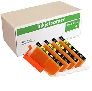 inkjetcorner compatible ink cartridges replacement for cli-226 for use with ix6520 mg5120 mg5220 mg5320 mx882 mx892 (yellow, 4-pack)