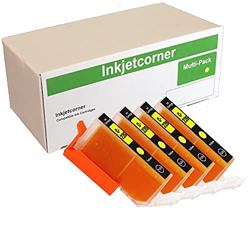 Inkjetcorner Compatible Ink Cartridges Replacement for CLI-226 for use with iX6520 MG5120 MG5220 MG5320 MX882 MX892 (Yellow, 4-Pack)