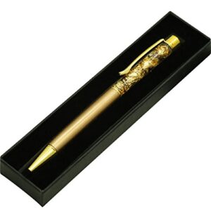 Personalized/Engraved Mechanical Ballpoint Pen,Golden 24K Gold Foil Ball Pen With gift box, Fast Engraving