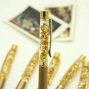 Personalized/Engraved Mechanical Ballpoint Pen,Golden 24K Gold Foil Ball Pen With gift box, Fast Engraving