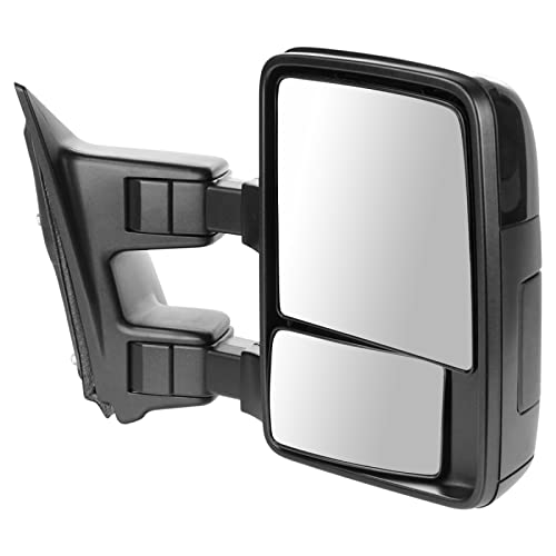 Trail Ridge Tow Mirror Manual Chrome Pair Set Compatible with 99-10 SD Pickup SUV