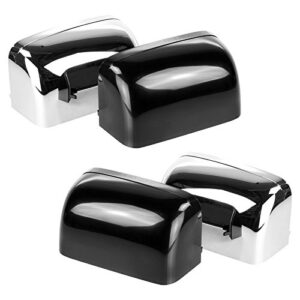 Trail Ridge Tow Mirror Manual Chrome Pair Set Compatible with 99-10 SD Pickup SUV