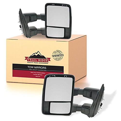 Trail Ridge Tow Mirror Power Chrome Pair for Ford SD Pickup Excursion