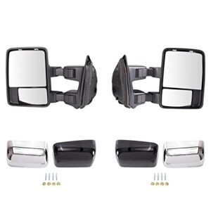 Trail Ridge Tow Mirror Power Chrome Pair for Ford SD Pickup Excursion