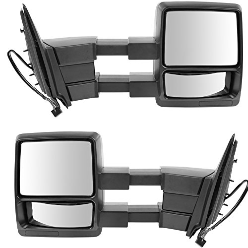 Trail Ridge Tow Mirror Power Heated Puddle Textured Black Pair for Expedition