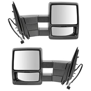 Trail Ridge Tow Mirror Power Heated Puddle Textured Black Pair for Expedition