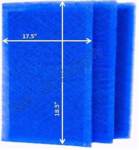 RAYAIR SUPPLY 20x20 StratosAire Air Cleaner Replacement Filter Pads 20x20 Refills (3 Pack) Blue