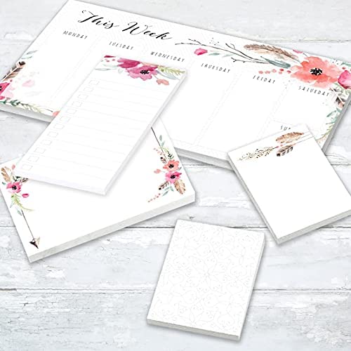 Boho Spirit Adhesive Sticky Note Pack - 5 Pads - 50 Sheets/pad