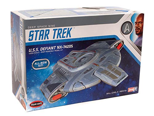 Polar Lights Star Trek USS Defiant 1:1000 Scale Snap Model Kit, Multicolor (POL952)