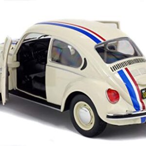 Solido 421184040 1:18 VW Käfer 1973 Volkswagen Beetle 1303 Racer 53" Die-Cast Model, Beige, Scale