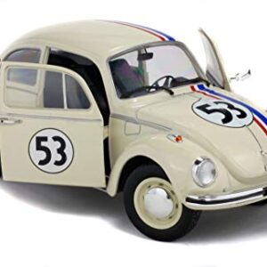 Solido 421184040 1:18 VW Käfer 1973 Volkswagen Beetle 1303 Racer 53" Die-Cast Model, Beige, Scale