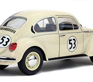 Solido 421184040 1:18 VW Käfer 1973 Volkswagen Beetle 1303 Racer 53" Die-Cast Model, Beige, Scale