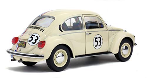 Solido 421184040 1:18 VW Käfer 1973 Volkswagen Beetle 1303 Racer 53" Die-Cast Model, Beige, Scale