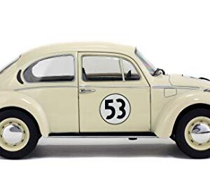 Solido 421184040 1:18 VW Käfer 1973 Volkswagen Beetle 1303 Racer 53" Die-Cast Model, Beige, Scale