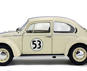 Solido 421184040 1:18 VW Käfer 1973 Volkswagen Beetle 1303 Racer 53" Die-Cast Model, Beige, Scale