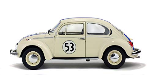 Solido 421184040 1:18 VW Käfer 1973 Volkswagen Beetle 1303 Racer 53" Die-Cast Model, Beige, Scale