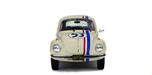 Solido 421184040 1:18 VW Käfer 1973 Volkswagen Beetle 1303 Racer 53" Die-Cast Model, Beige, Scale