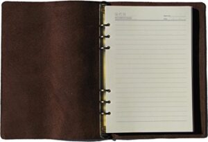 ditac size a5 genuine leather journal, 9.6 x 6.8 inch, a handmade leather refillable binder executive business journal, made of all natural thick leather (thick leather)