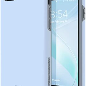 TEAM LUXURY iPhone SE Case 2022/2020, iPhone 8/7 Case, [Ultra Impact Resist] Shockproof Rugged Protective Case for Apple iPhone SE/8/7 Phone Case Cover 4.7", (Serenity Blue/Gray)