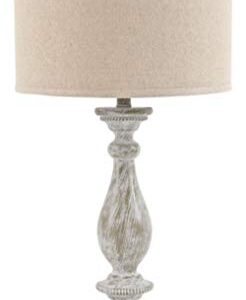 Signature Design by Ashley Bernadate Vintage Cottage Table Lamp, 2 Count, 31", Whitewash