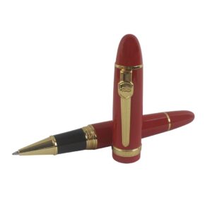 zoohot Jinhao 159 Red Rollerball Pen Heavy Big Pen Gold Trim