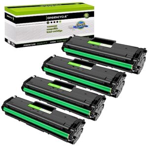 greencycle 4 pack compatible toner cartridge replacement for samsung mlt-d111s mltd111s mlt111s 111s 111l black compatible with xpress sl-m2020w m2020 m2070w m2070 m2022w 2022w m2024w printer