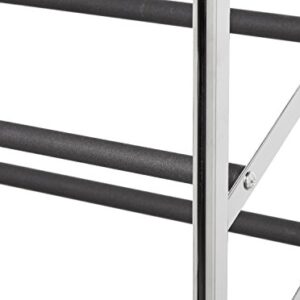 Amazon Basics 50-Pair Shoe Rack Organizer, Chrome, 35.8 x 14.6 x 59.5 inches