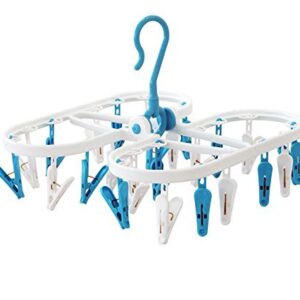 MONSTA Living Laundry Drying Rack Dry Clothes Hanger with 24 Clips - Compact Portable Outdoor Indoor Clothesline Replacement to Dry Clothing with Clips (Hanger with 24 Clips)