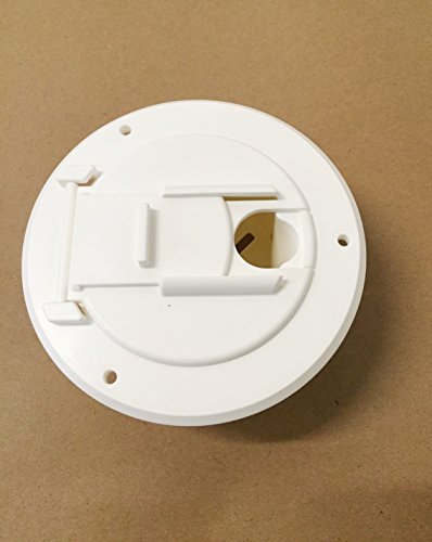 Valterra White Electric Power Cord Small Round Cable Hatch 3" Cutout RV