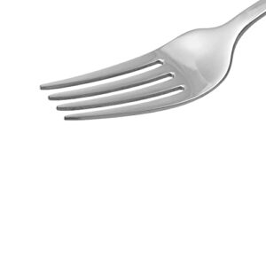 Amazon Basics Stainless Steel Dinner Forks with Scalloped Edge, Pack of 12, Silver