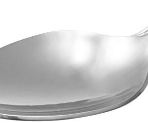 Amazon Basics Stainless Steel Dinner Spoons with Pearled Edge, Set of 12, Silver