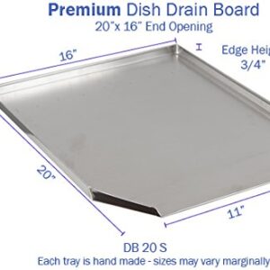 Stainless Steel Dish Drain Board (End Opening)