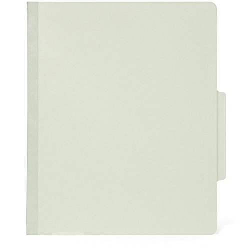 10 Letter Size Gray Green Classification Folders - 1 Divider 2 Inch Tyvek Expansions - Durable 2 Prongs Designed to Organize Standard Medical Files, Office Reports - Letter Size, Green, 10 Pack