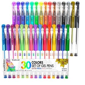 colored pens 30 psc glitter gel pens for kids colorful pens for spirograph deluxe design set