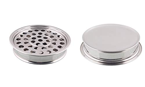 Communion Ware 3 Holy Wine Serving Trays with A Cover - Stainless Steel (Mirror/Silver) Premium Communion Trays for Churches Communion Supplies Church Communion Ware Sets