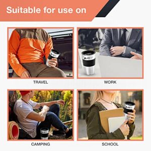 AdirChef Travel Coffee Mug 15 Oz - Insulated BPA Free Stainless Steel Vacuum Tumbler w/Spill Proof Slide Lid for Hot/Cold Drinks Great for Outdoor, Driving, Home or Office Use (Black)