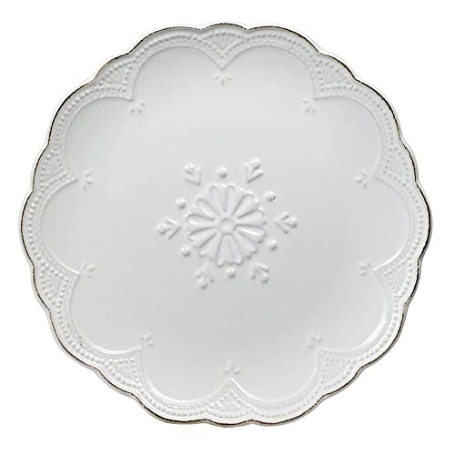 Pfaltzgraff French Lace White 16 Piece Dinnerware Set, Service for 4