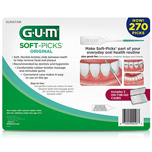 GUM - 6325A Soft-Picks Original Dental Picks, 270 Count