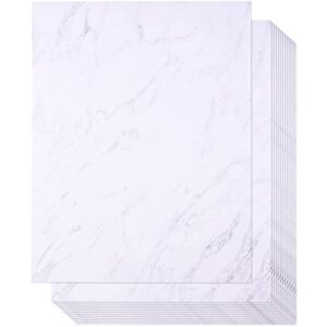 juvale marble stationery paper, letter size (8.5 x 11 in, 96 sheets)