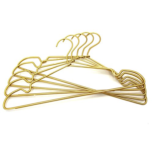Koobay 16.5" Gold Metal Wire Coat Clothes Hangers, 30PCS, Standard Suit Hangers, Garment Closet Organizer Storage