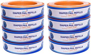 choicerefill compatible with diaper genie pails, 8-pack, 2160 count