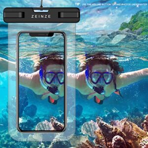 ZEINZE 4 Pack Waterproof Phone Pouch Universal Waterproof Phone Case Dry Bags for iPhone 13 Pro Max XS Max XR X 8 7 6S Plus Galaxy Pixel Up to 6.9