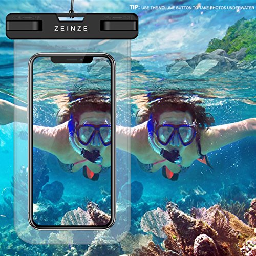 ZEINZE 4 Pack Waterproof Phone Pouch Universal Waterproof Phone Case Dry Bags for iPhone 13 Pro Max XS Max XR X 8 7 6S Plus Galaxy Pixel Up to 6.9