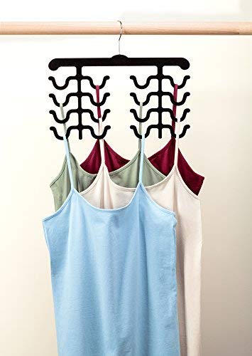 The Paragon Cami Hanger - Non-Slip Closet Organizer for Tank Tops, Sports Bras, Bathing Suits, Belts, Accessories; Keep Essentials Wrinkle-Free and Organized